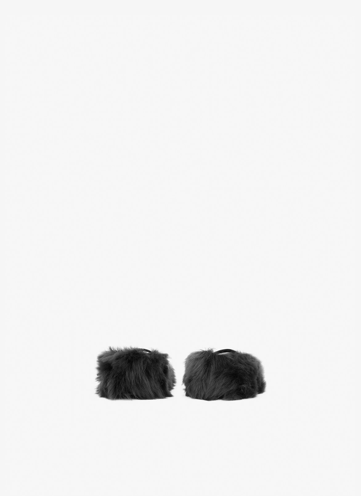 Ballerinas in fur lambskin ALAÏA BLACK BALLERINAS IN FUR LAMBSKIN